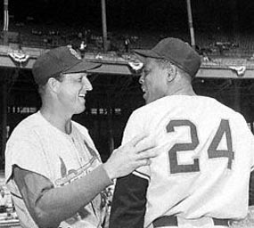 Stan Musial and Willie Mays