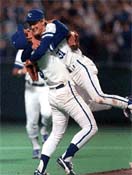 1985 Kansas City Royals George Brett and Bret Saberhagen
