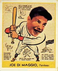 Joe Dimaggio baseball card